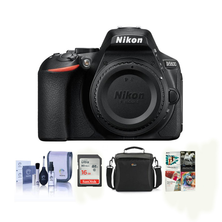 Nikon D5600 DSLR Camera Body, Black With Free PC Accessory Bundle